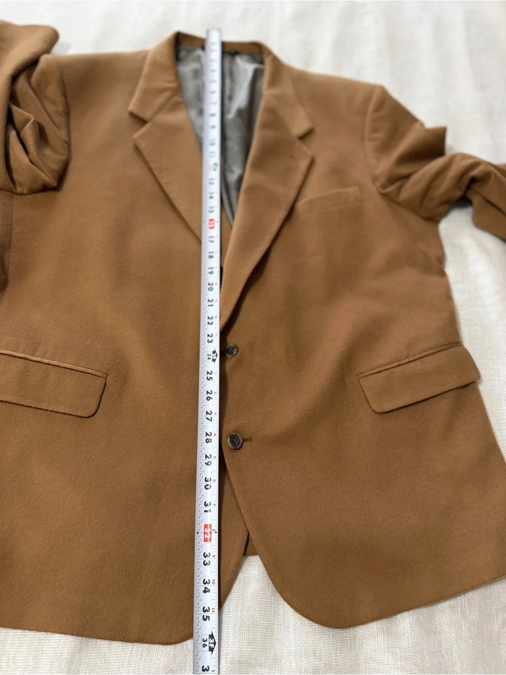 Vintage CESARANI Camel Hair Sport Coat Blazer Mens 44R (estimated) Made in USA